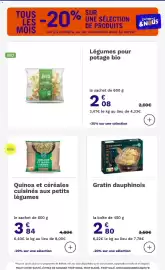 Catalogue Picard page 13: LE BIO Légumes pour potage €2,08, Picar Gratin dauphinois €2,80