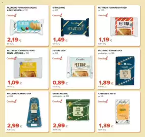 Volantino Oasi Pagina 11: Pecorino Romano DOP grattugiato Consilia €1,89, Fettine light Consilia €0,89