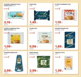 Volantino Oasi Pagina 11: Pecorino Romano DOP grattugiato Consilia €1,89, Fettine light Consilia €0,89