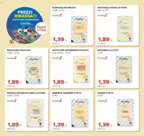 Volantino Oasi Pagina 12: Mozzarella a fette Consilia €1,39, Consilia Emmental Bavarese €1,39