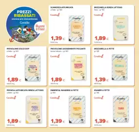 Volantino Oasi Pagina 12: Mozzarella a fette Consilia €1,39, Consilia Emmental Bavarese €1,39