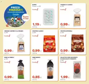 Volantino Oasi Pagina 14: Crostini integrali Consilia €0,99, Grissini caserecci al sesamo Consilia €0,99