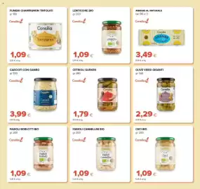 Volantino Oasi Pagina 17: Consilia Funghi trifolati Champignon €1,09, Carciofi con gambo Consilia €3,99