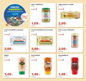Volantino Oasi Pagina 18: Filetti di alici cantabrico Consilia €2,99, Filetti di salmone al naturale Consilia €3,69