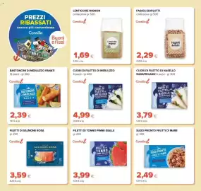 Volantino Oasi Pagina 4: Cuori di filetto di nasello sudafricano Consilia €3,79, Filetti di tonno pinne gialle Consilia €3,99