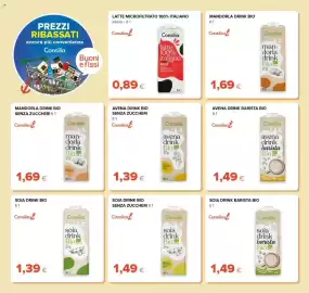 Volantino Oasi Pagina 8: Consilia mandorla drink Bio €1,69, Consilia avena drink barista Bio €1,49
