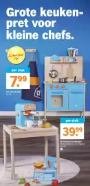 Albert Heijn folder week 44 Pagina 38: AH Houten keukentje €39,99, AH Schort kids €7,99