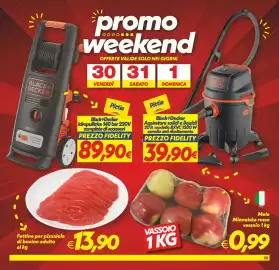 Volantino Iper Super Conveniente Pagina 25: Fettine per pizzaiola di bovino adulto €13,90, Mele Minneiska rosse €0,99