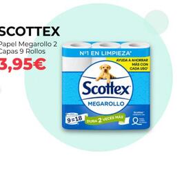 Catálogo PrimaPrix semana 43 Página 6: Scottex - papel megarollo 2 capas 9 rollos €3,95