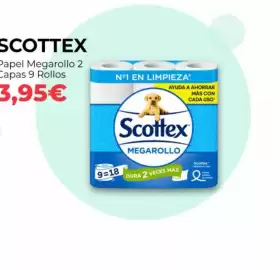 Catálogo PrimaPrix semana 43 Página 6: Scottex - papel megarollo 2 capas 9 rollos €3,95