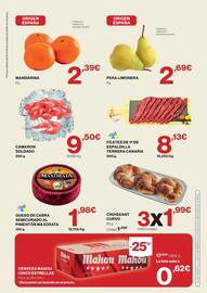 Catálogo Supercor Página 2: Origen - mandarina €2,39, Filetes de 1a de espaldilla ternera canaria €8,13