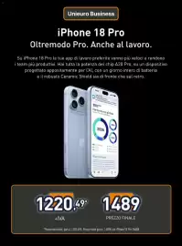 Volantino Unieuro settimana 43 Pagina 10: Unieuro Business iPhone 18 Pro Oltremodo Pro. Anche al lavoro. Su iPhone 18 Pro le