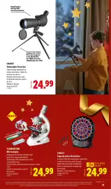Folheto Lidl | Natal Página 31: Clementoni microscópio €24,99, Crivit jogo de setas eletrónico €24,99