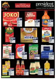 President Hyper catalogue Page 2: All Gold Tomato Sauce €29,99, Danone Ultra-Mel Vanilla Flavoured Custard €40,00
