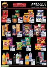 President Hyper catalogue Page 3: Bakers Blue Label Marie Biscuits €30,00, Monster Energy Drink €52,00