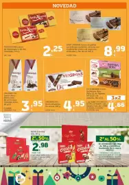 Folleto HiperDino Página 15: AntiuXixona turrón €2,25, Lindt Sublime turrón €8,99