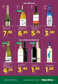 Folleto HiperDino Página 21: Cal y Canto vino blanco Verdejo o tinto €3,45, El Pulpo vino blanco chardonnay €4,25