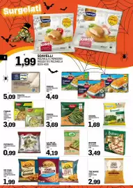 Volantino Al Discount Pagina 8: Findus Zuppa Farro e Ceci €3,09, Findus Fagiolini Primavera €3,69