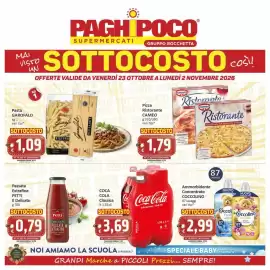 Volantino Paghi Poco Pagina 1: Passata extrafine Petti Il Delicato €0,79, Pizza Ristorante Cameo €1,79