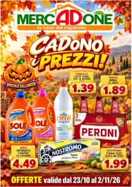 Volantino MercADone Pagina 1: MERCADONE la casa del risparmio CADONO PREZZI! SPECIALE HALLOWEEN PARMALAT LATTE ZXMIL UHT IL