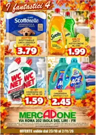 Volantino MercADone Pagina 28: Svelto piatti acetolimone €1,99, WC NET candeggina gel €1,59