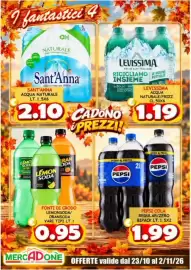Volantino MercADone Pagina 7: Pepsi Cola Regular/Zero €1,99, Sant'Anna acqua naturale €2,10