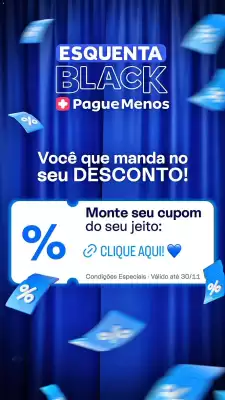 Farmácias Pague Menos (válido até 30-10)