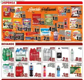 Volantino Sacoph Pagina 16: Powerade €1,09, Acqua di Fiuggi €4,89