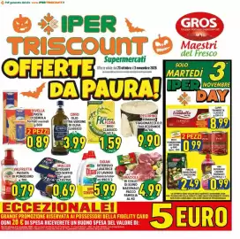 Volantino Iper Triscount Pagina 1: Braciole di collo di suino nazionale €4,99, Petti pomodorini datterini €0,99