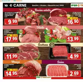 Volantino Iper Triscount Pagina 10: Piacentine con osso di scottona €11,99, Fettine scelte di vitello €17,99