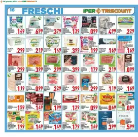 Volantino Iper Triscount Pagina 16: Fiorucci wurstel pollì €0,99, Citterio Sofficette Speck I.G.P. €1,79