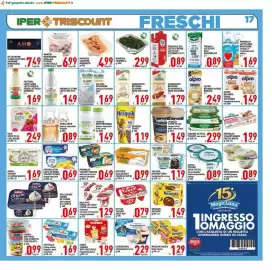 Volantino Iper Triscount Pagina 17: Zymil kefir bianco naturale €0,89, Yogurt intero frutta/naturale €0,69