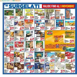 Volantino Iper Triscount Pagina 18: Pizza Senator Cappelli Margherita €2,49, Findus lasagne alla bolognese €4,99