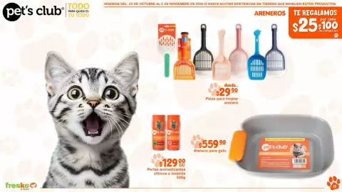 Folleto Fresko Página 15: Pet's club palas para limpiar arenero €29,90, Te regalamos €25,00