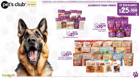 Folleto Fresko Página 4: Pet's club Carnazas para perro €27,50, Pet's club premios y botanas para perro €70,90
