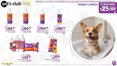 Folleto Fresko Página 9: Pet's club espuma para baño seco de mascotas €144,90