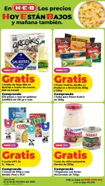 Folleto HEB Página 7: En H-E-B Los precios HOY ESTÁN BAJOS y mañana también. Gamesa arcoiris 11% MÁS PRODUCTO Salsa de