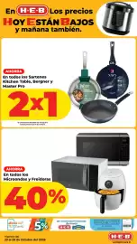 Folleto HEB Página 9: En H-E-B Los precios HOY ESTÁN BAJOS y mañana también. AHORRA En todos los Sartenes Kitchen Table