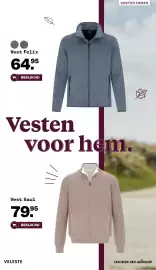 Welkoop folder Pagina 49: Vest Felix €64,95, Vest Saul €79,95