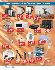 E.Leclerc gazetka | Klodzko Strona 14: Żelazko MR-304C Kitchen €69,99, Golarka męska ADEG2940 Adler Fox €129,00