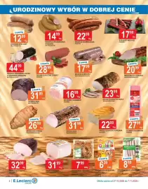 E.Leclerc gazetka | Klodzko Strona 2: Szynka Sołtysa Sokołów €32,99, Kabanosy Wiejskie Drobimex €17,99