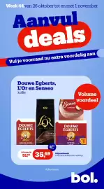 Bol.com folder week 44 Pagina 1: Douwe Egberts, L'Or en Senseo koffie €35,69