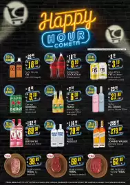 Encarte Cometa Supermercados | Happy Hour Cometa Página 1: Água tônica FYS €3,15, Cerveja heineken €5,59