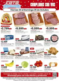 Catálogo Coto Página 1: Calamar entero congelado cod. 17810(1) €1.599,00, Carré/asado de cerdo €5.999,00