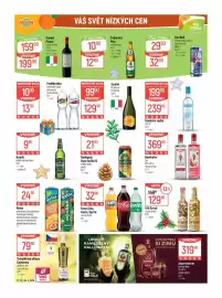 Globus leták týden 44 Strana 34: Hanácká vodka €239,90, Coca-Cola, Fanta, Sprite €21,93