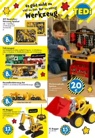 TEDi Prospekt Seite 12: Fahrzeugset €8,00, Baustellenfahrzeug Set €8,00