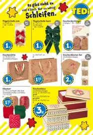 TEDi Prospekt Seite 22: Flügelschleife Jute €1,00, Geschenkkarten-Set €2,00