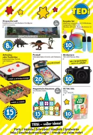 TEDi Prospekt Seite 9: Magnetische Bausteine €15,00, Pinball game €20,00
