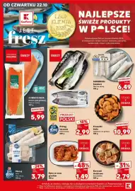 Kaufland gazetka Strona 20: Pstrąg tęczowy patroszony Blue Bay €2,99, Krewetki białe wędzone na gorąco €10,99