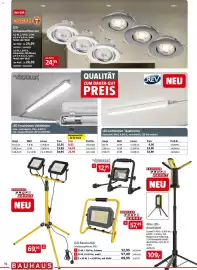Bauhaus Prospekt Seite 14: OSRAM LED-Einbauleuchten-Set €24,95, VOLTOLUX LED Arbeitslicht €12,95